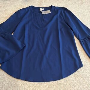 Jcrew blouse peplum sleeve